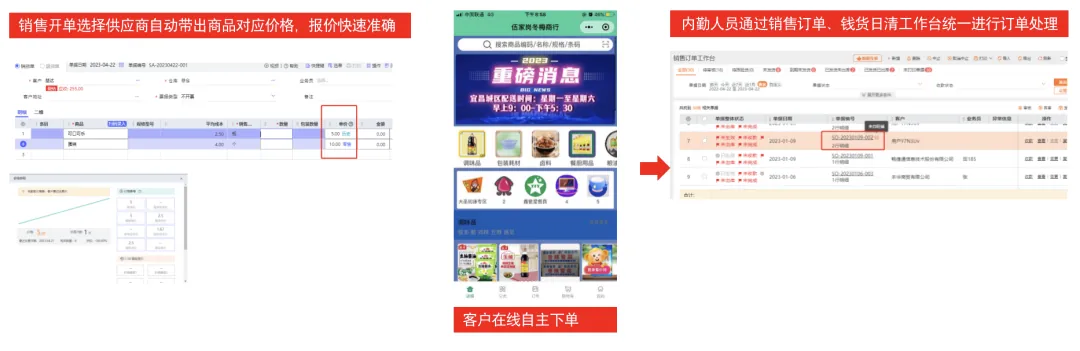 Online storefront where customers place and pay for orders