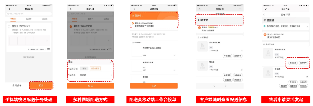 Delivery platform integration and courier dispatch workspace
