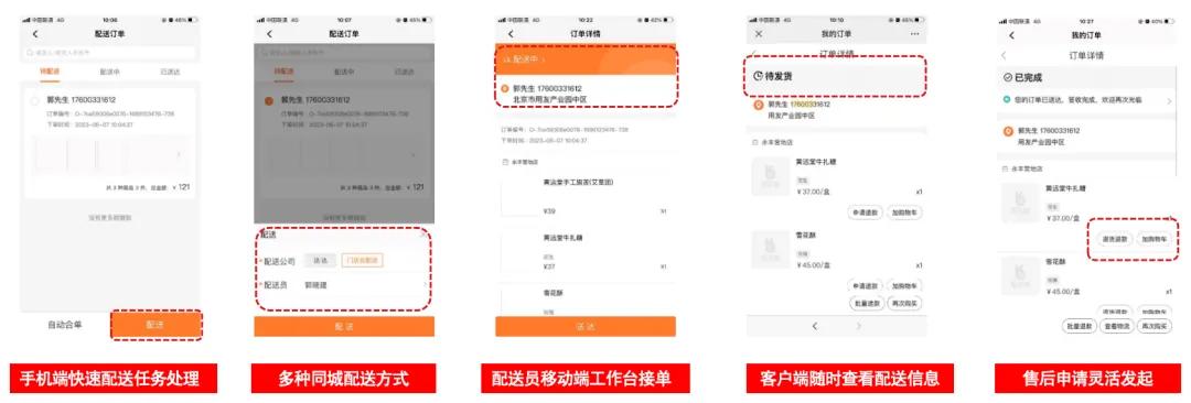 Delivery platform integration and courier dispatch workspace
